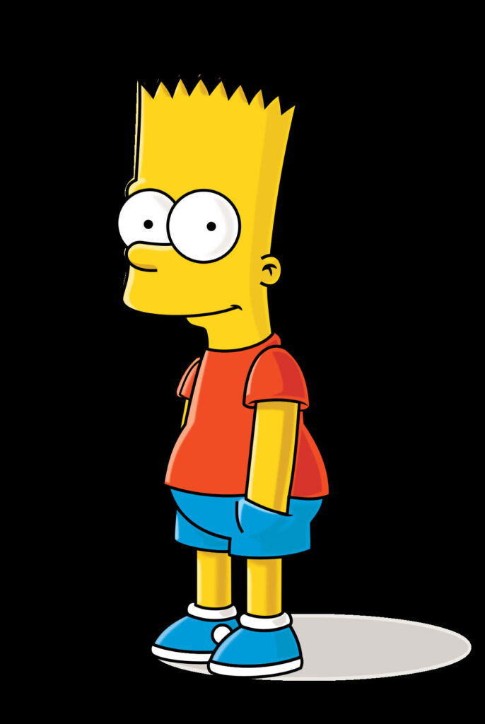 Vibrant Bart Simpson Wallpaper: Iconic Animation Character Background
