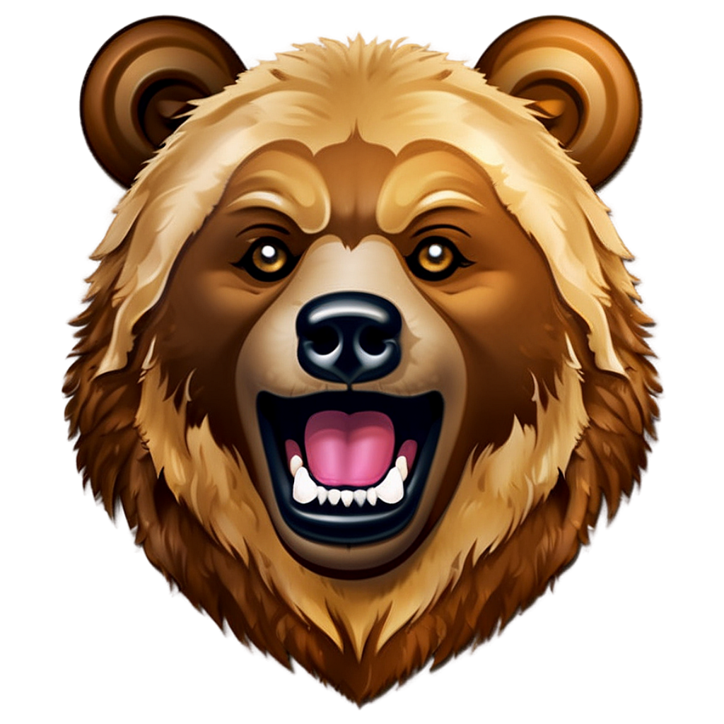 Vibrant Bear Face Emoji Wallpaper with Expressive Details