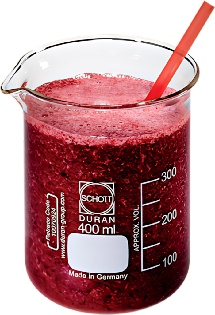 Vibrant Berry Smoothie in Clear Measuring Cup with Red Straw Wallpaper