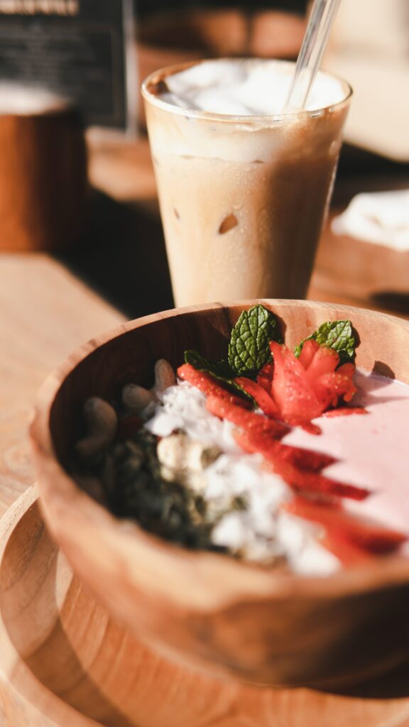 Delicious Berry Nut Bowl with Yogurt - Vibrant Breakfast Wallpaper