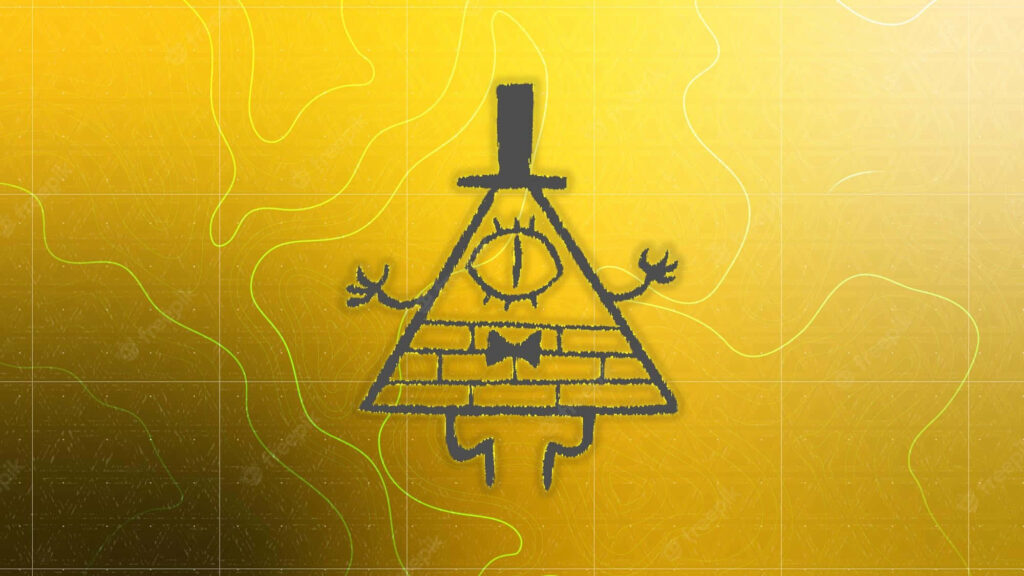 Vibrant Bill Cipher Wallpaper: Iconic Triangular Design & Glowing Eye