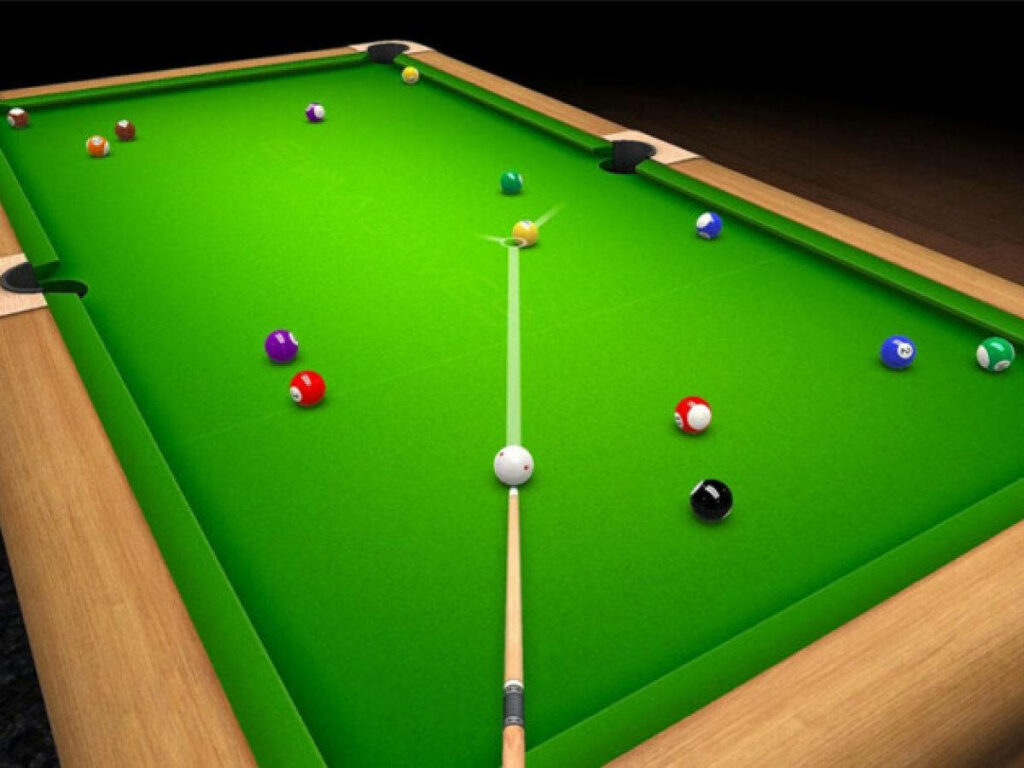 Vibrant Billiards Pool Table Wallpaper with Colorful Balls
