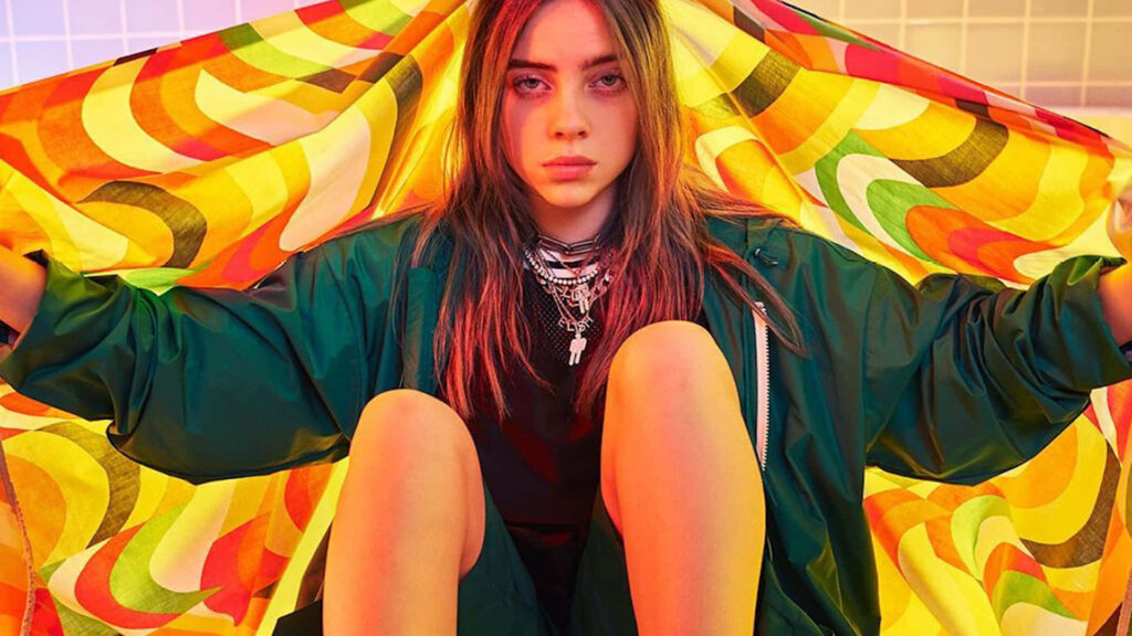 Billie Eilish Vibrant Wallpaper: Artistic Background & Unique Style