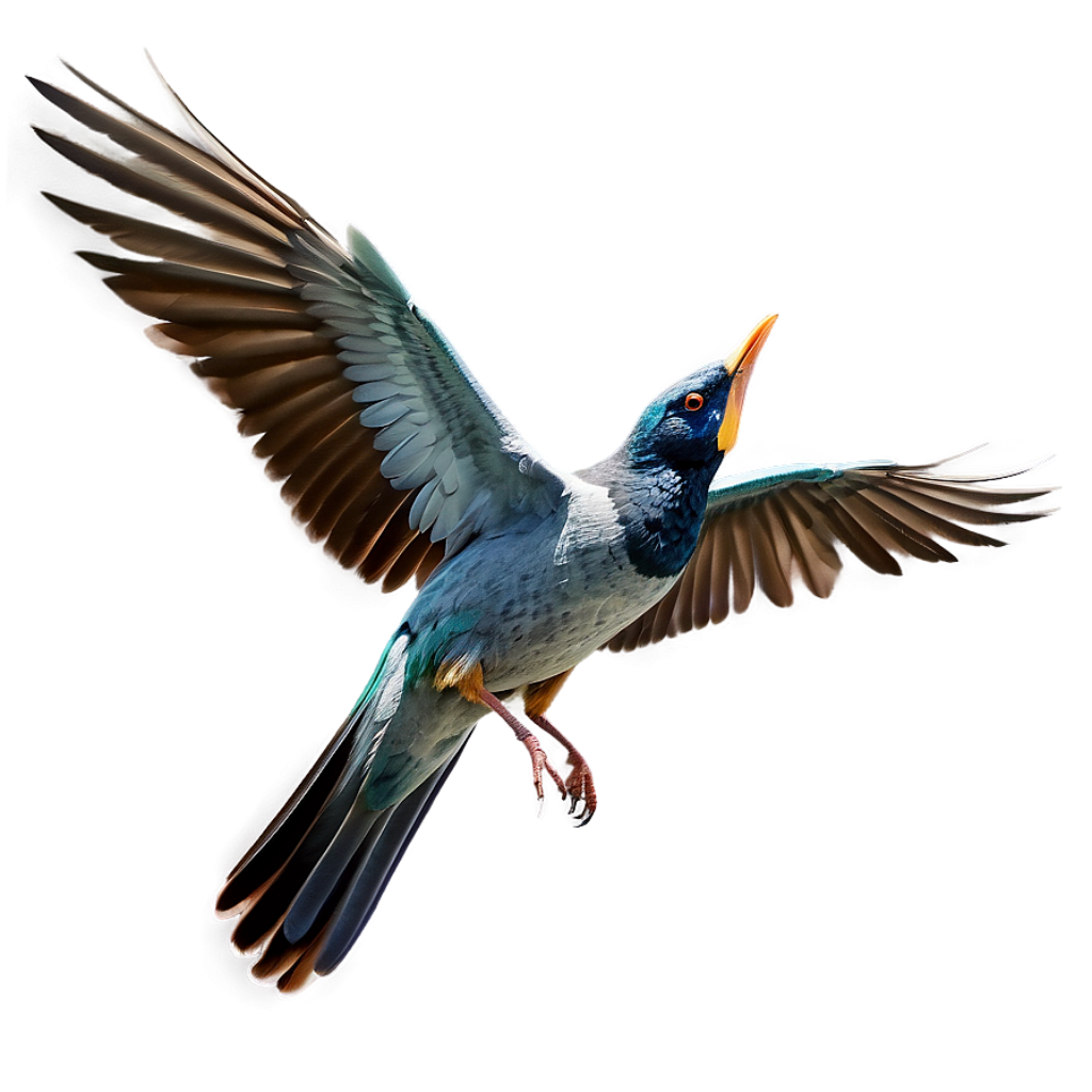 Vibrant Bird in Flight Wallpaper: Elegant Motion & Colorful Background