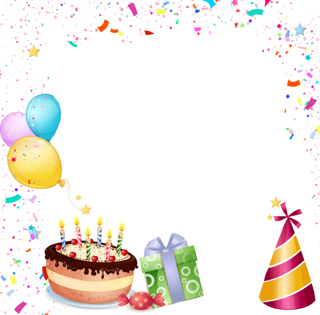 Vibrant Birthday Celebration Wallpaper with Balloons & Confetti