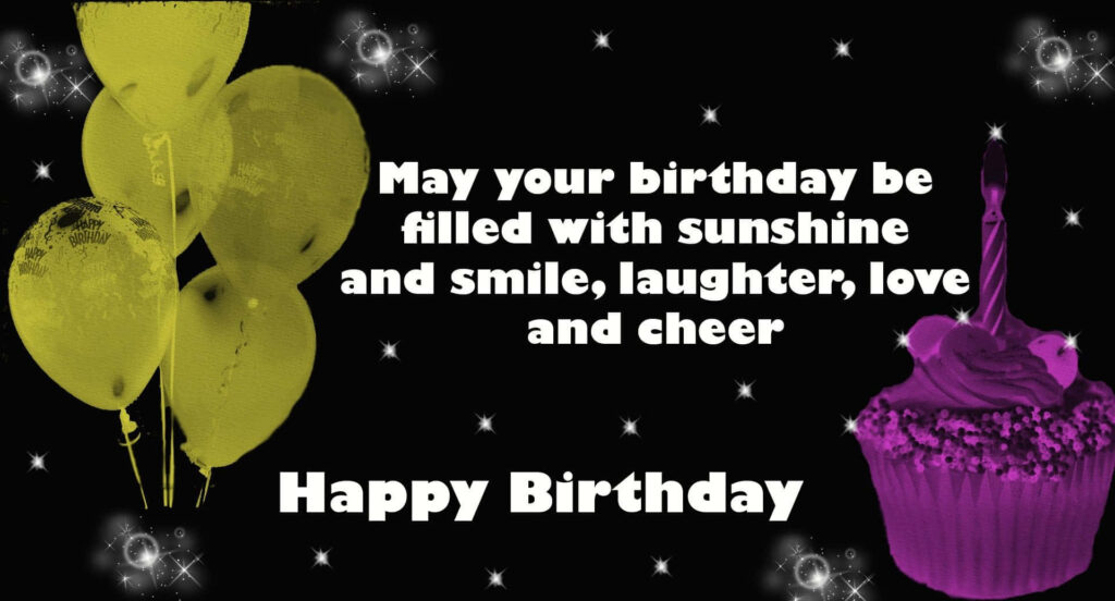 Vibrant Birthday Wallpaper with Cheerful Wishes & Festive Decor