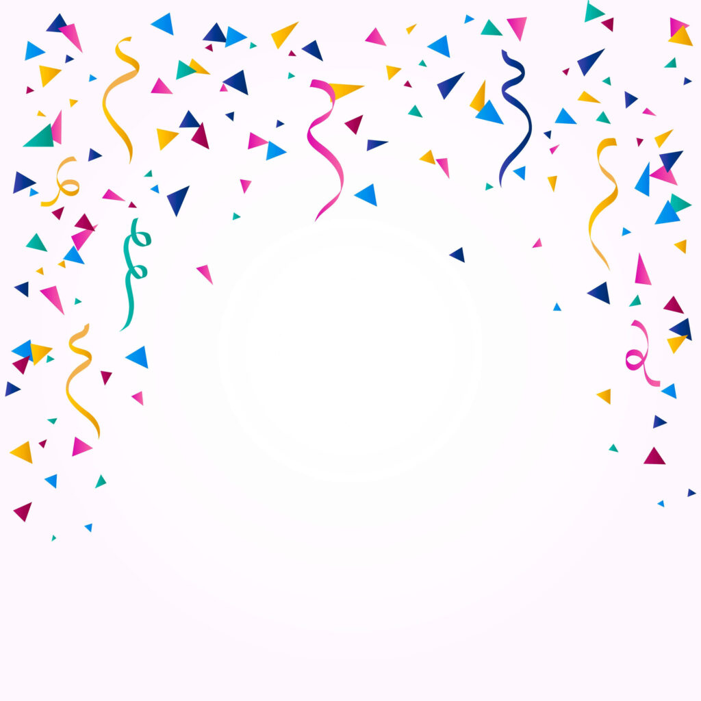 Vibrant Confetti & Streamers Wallpaper for Festive Birthdays