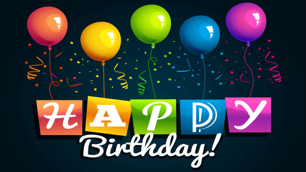 Vibrant Birthday Wallpaper with Balloons & Confetti - Happy Birthday!