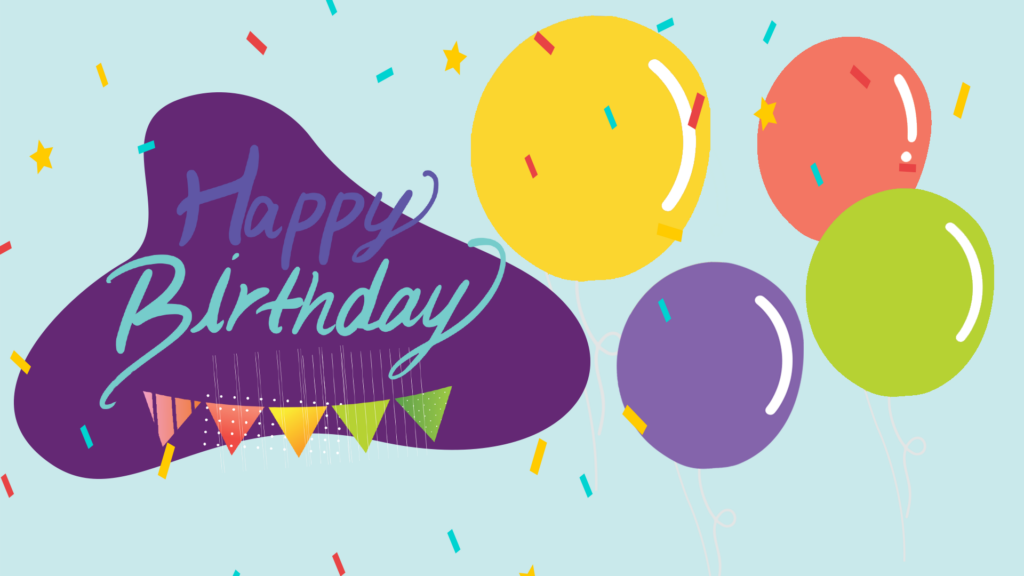 Vibrant Birthday Wallpaper: Colorful Balloons & Confetti Delight