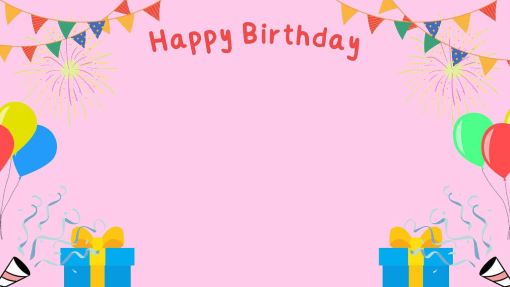 Vibrant Birthday Wallpaper with Colorful Balloons & Festive Banners