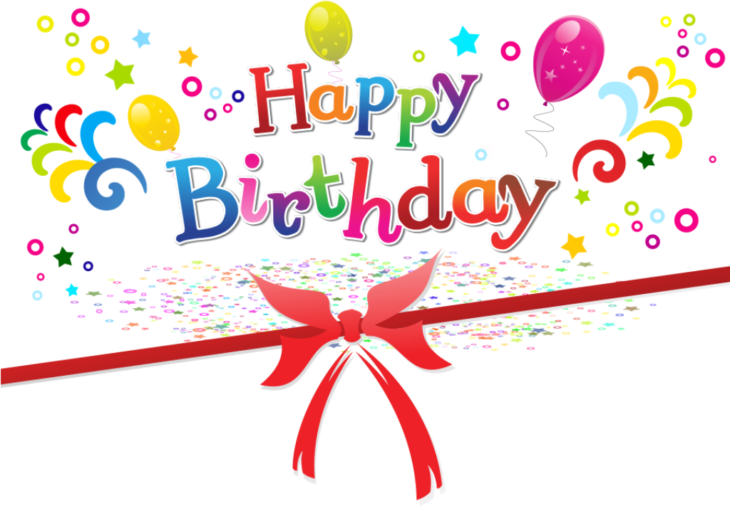 Cheerful Happy Birthday Wallpaper with Balloons and Confetti