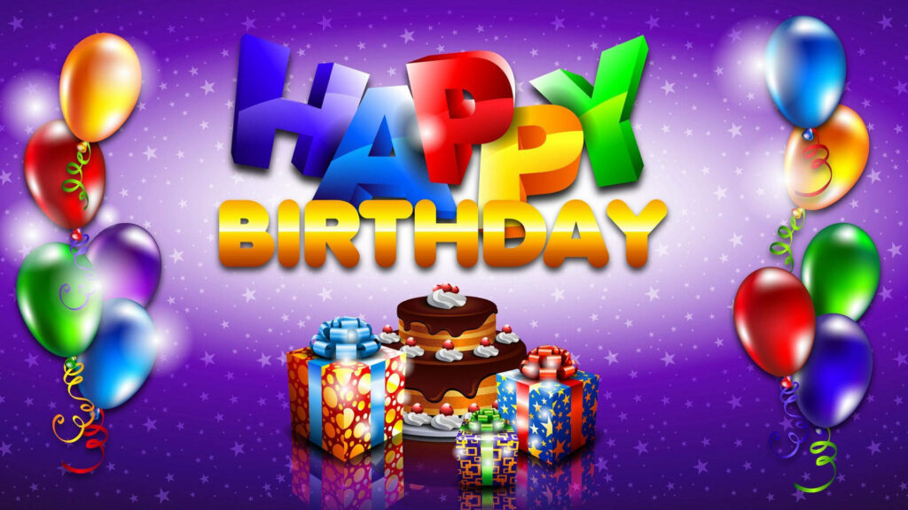 Vibrant Birthday Wallpaper: Colorful Balloons & Festive Celebration