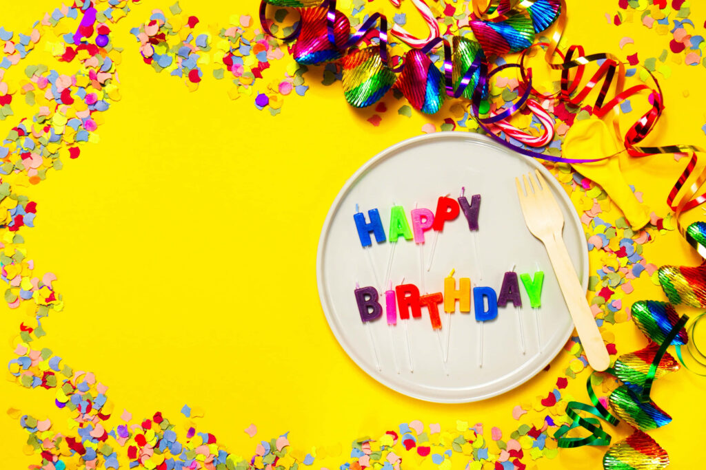 Vibrant Birthday Wallpaper: Colorful Confetti & Festive Decor