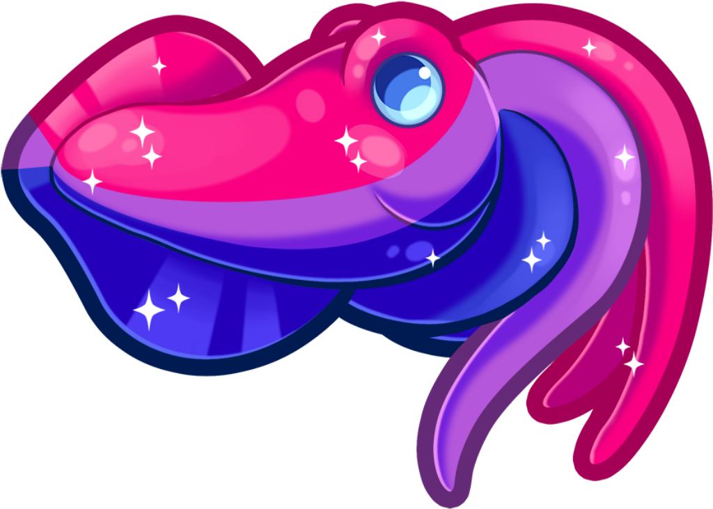 Playful Frog Wallpaper with Vibrant Bisexual Pride Flag Colors