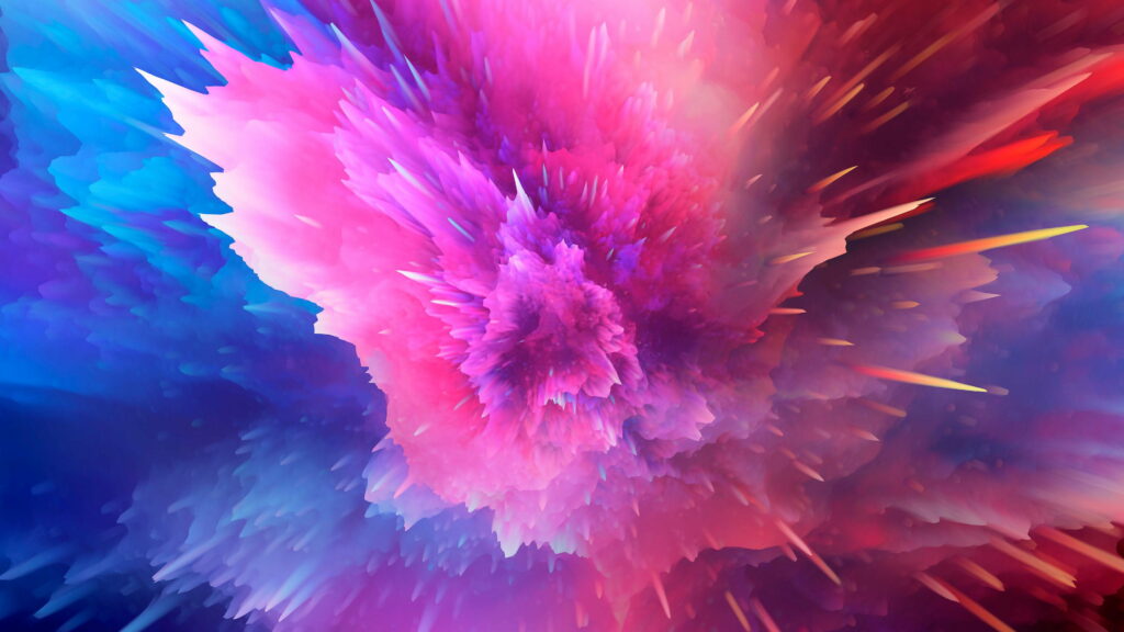 Vibrant Abstract Burst: Stunning 4K Wallpaper with Explosive Colors