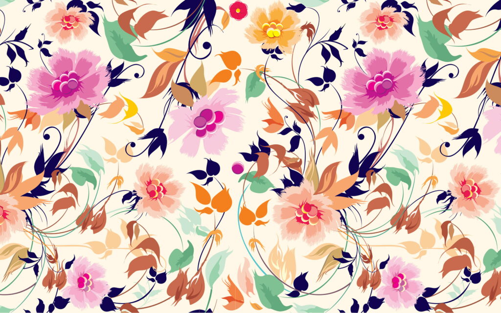 Blossoms of Vibrant Abstraction: A Kaleidoscope for the Senses Wallpaper