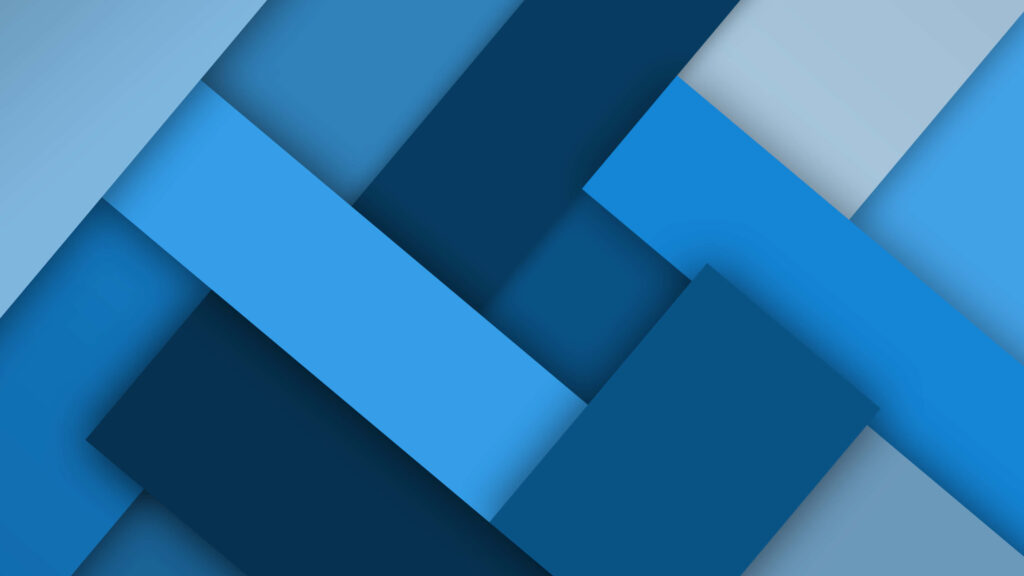 Vibrant Blue Abstract Wallpaper with Dynamic Rectangles and Lines