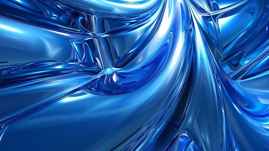 Vibrant Blue Abstract Wallpaper with Fluid Swirling Patterns