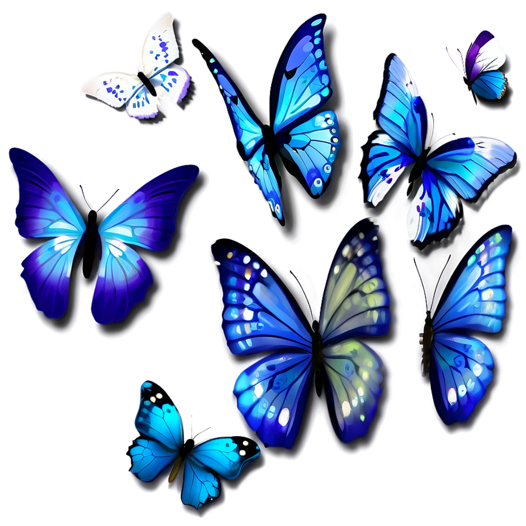 Enchanted Blue Butterfly Wallpaper on Soft Gradient Background