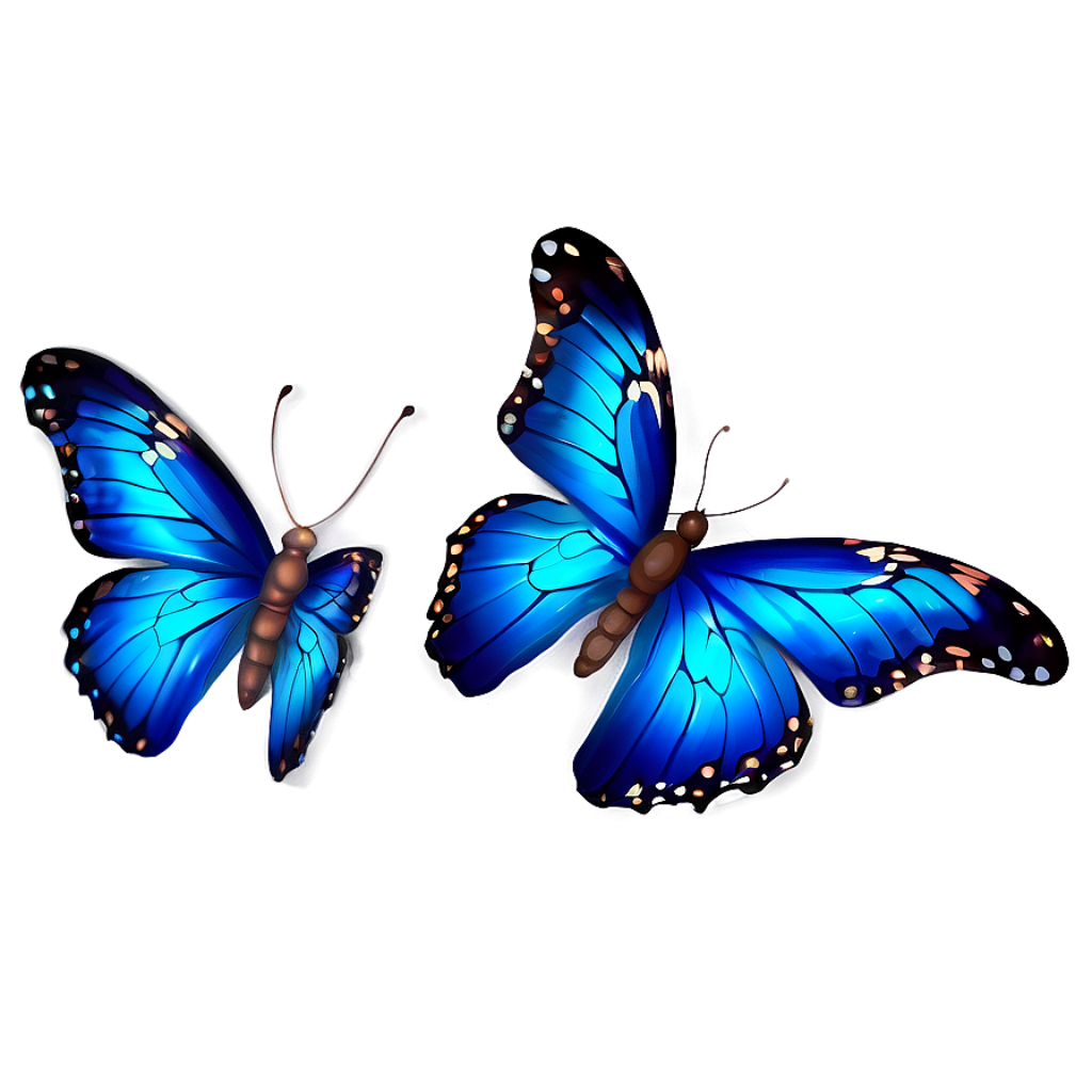 Vibrant Blue Butterflies Wallpaper: Mesmerizing Luminous Background