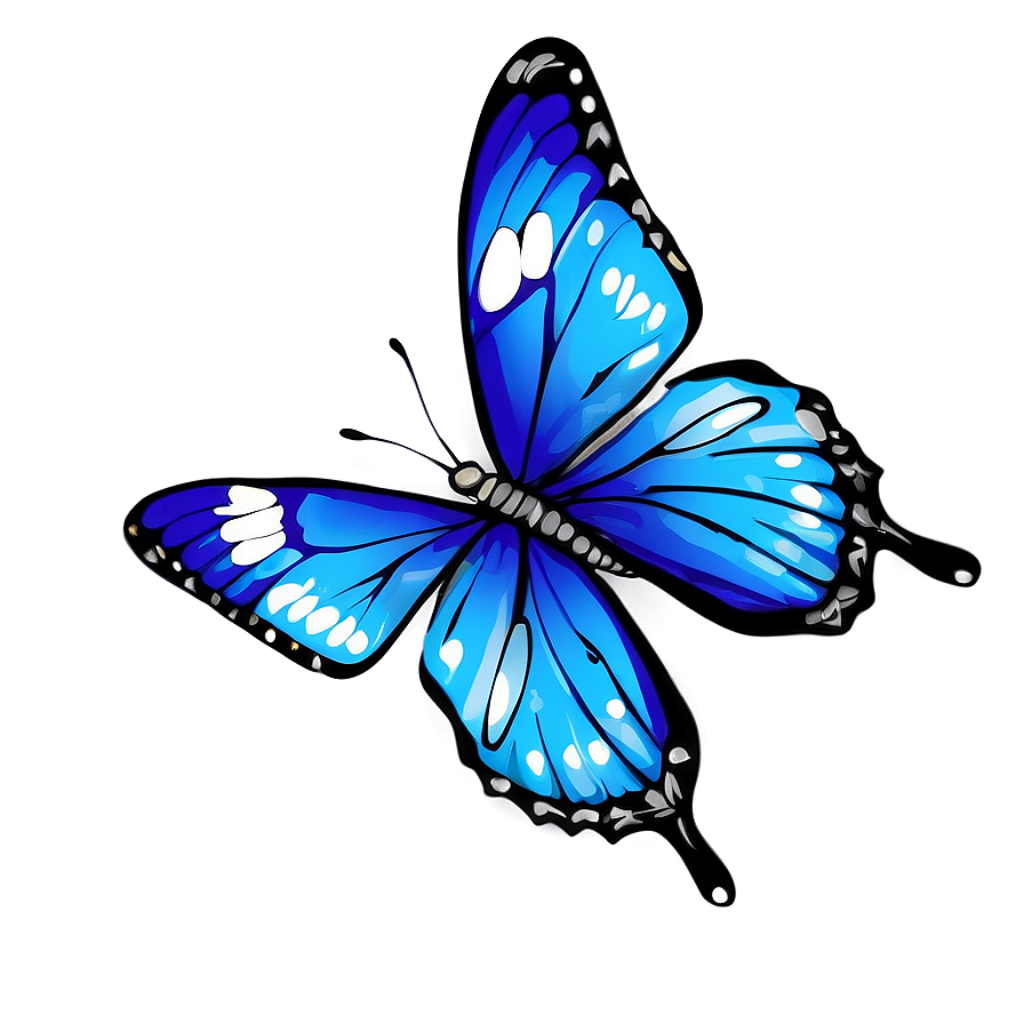 Blue Butterfly Illustration: Vibrant Wallpaper with Gradient Background