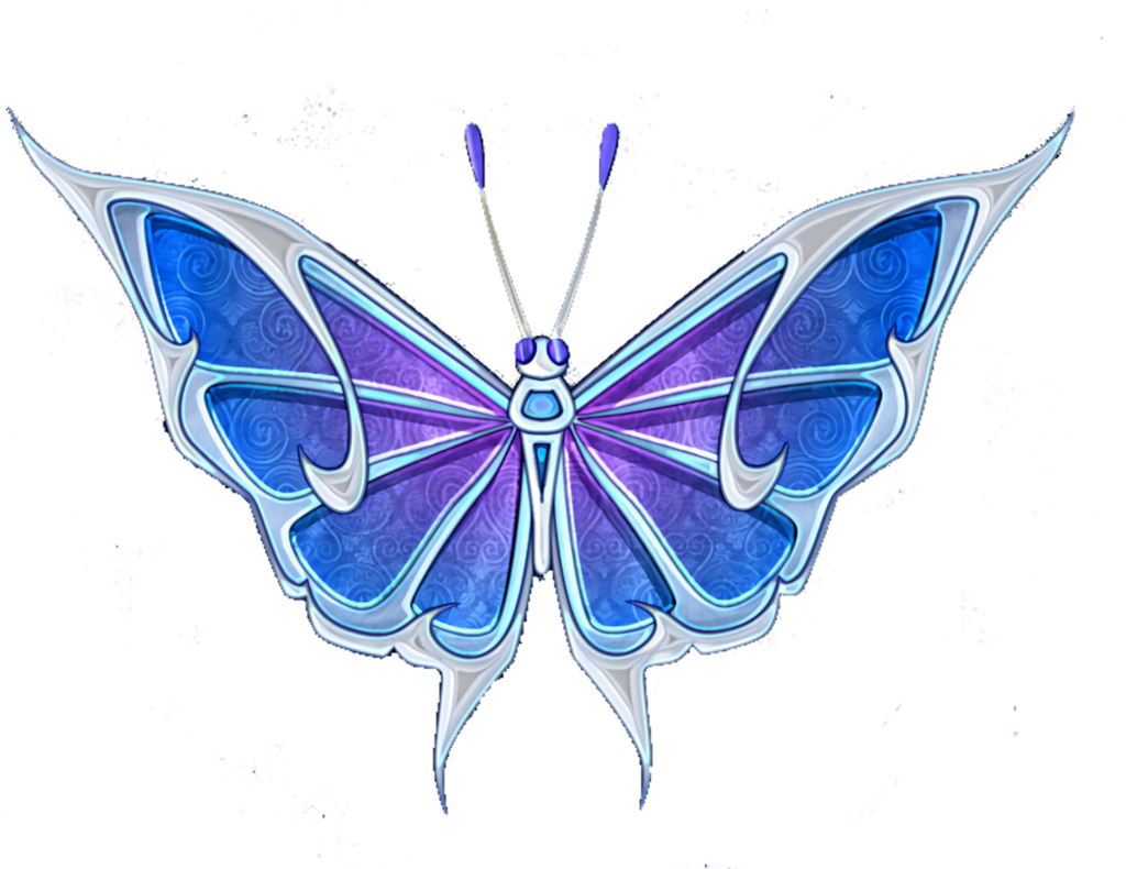 Stunning Blue Butterfly Wallpaper: Ethereal Artistic Design