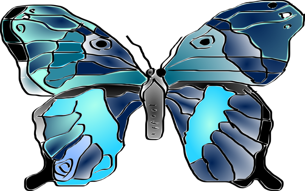 Vibrant Blue Butterfly Illustration - Stunning Wallpaper Background