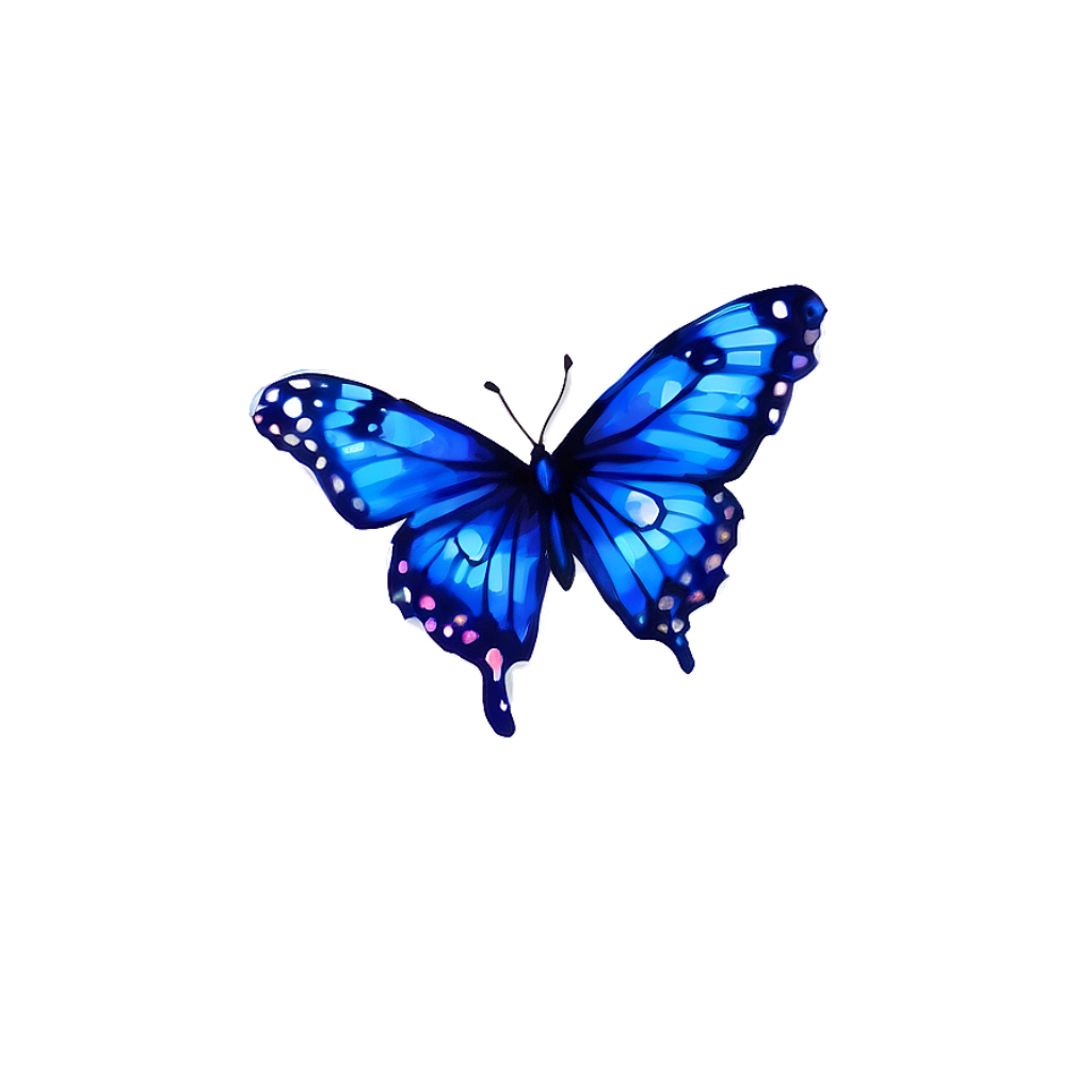 Vibrant Blue Butterfly Watercolor Wallpaper Background Design