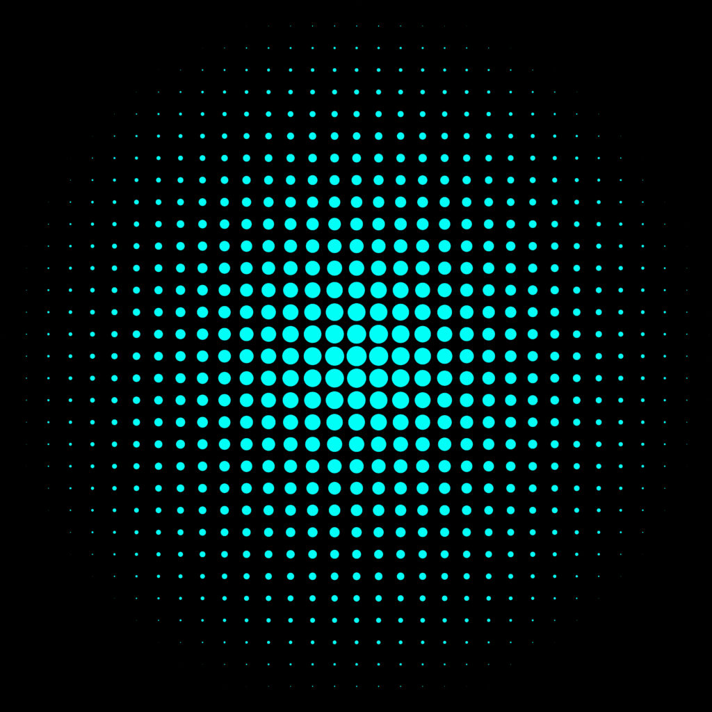 Vibrant Abstract Blue Circles Wallpaper on Dark Background - 6000x6000