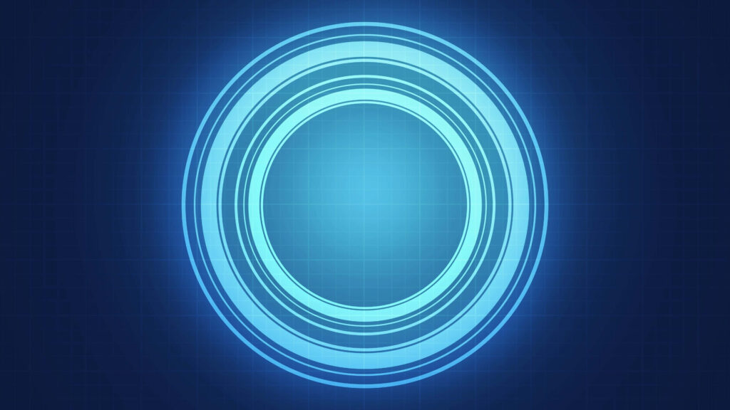 Modern Abstract Wallpaper: Vibrant Blue Concentric Circles Background