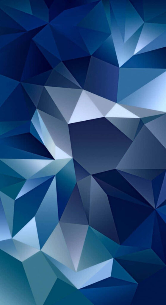 Vibrant Blue Crystal Mosaic Wallpaper for Galaxy S5 Background