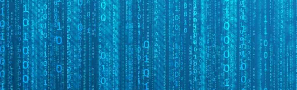 Vibrant Blue Binary Code Wallpaper: Tech-Inspired Digital Background