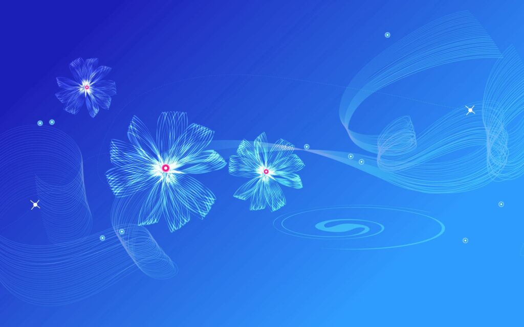 Vibrant Blue Abstract Flower Wallpaper - Dreamy 1920x1200 Background