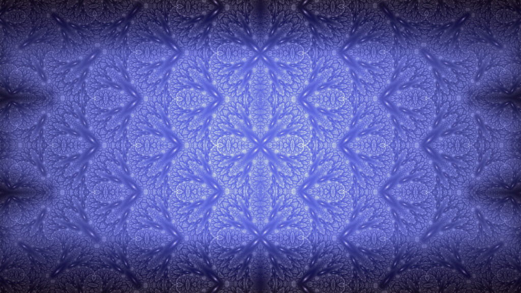 Vibrant Blue Fractal Wallpaper: Intricate Geometric Background