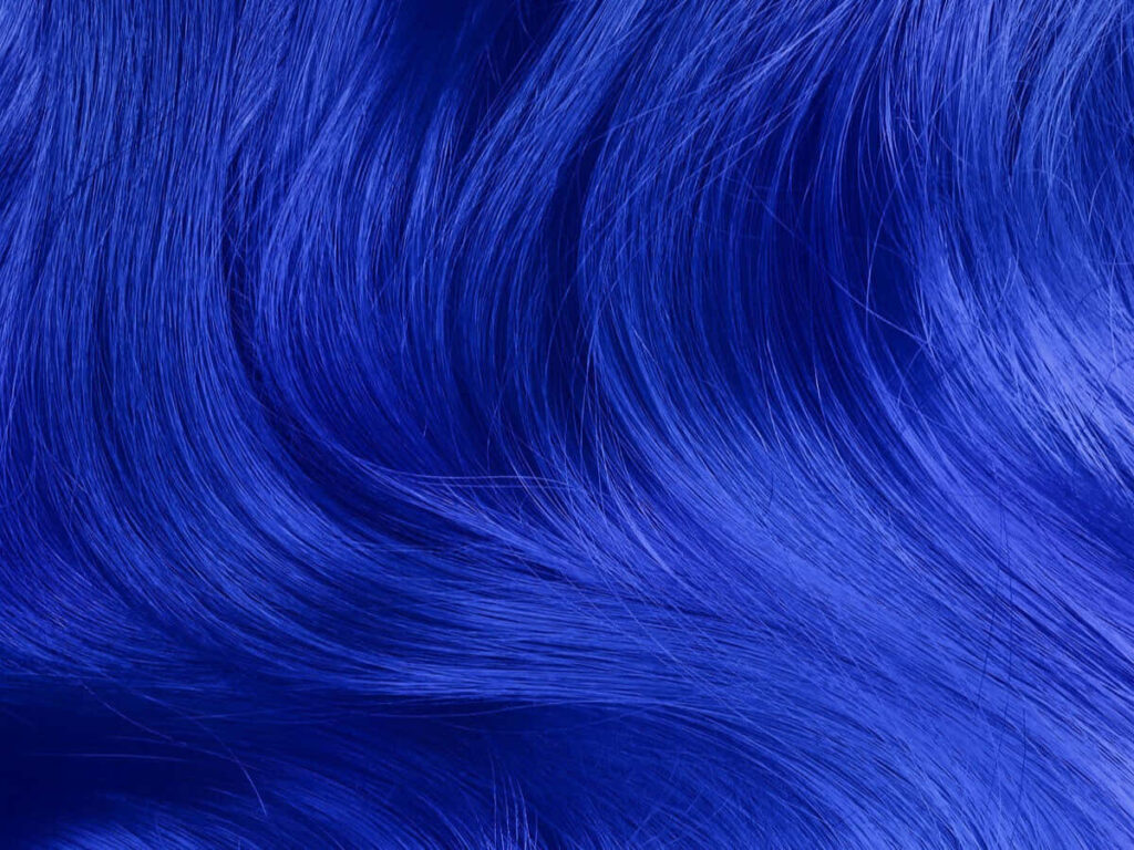 Vibrant Blue Hair Wallpaper: Glossy and Smooth Texture Background