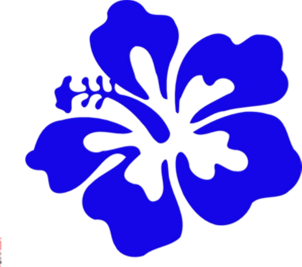 Vibrant Blue Hawaiian Hibiscus Wallpaper - Striking Minimalist Background