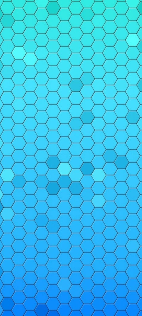 Vibrant Blue Honeycomb Wallpaper: Dynamic Gradient Background