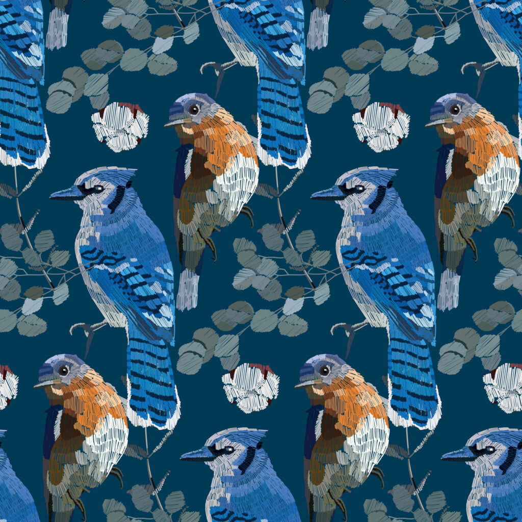 Vibrant Blue Jay Wallpaper: Teal Background & Nature-Inspired Design