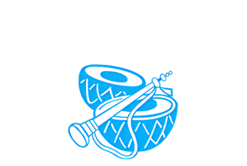 Vibrant Blue Jazz Instruments Wallpaper for Music-Themed Designs