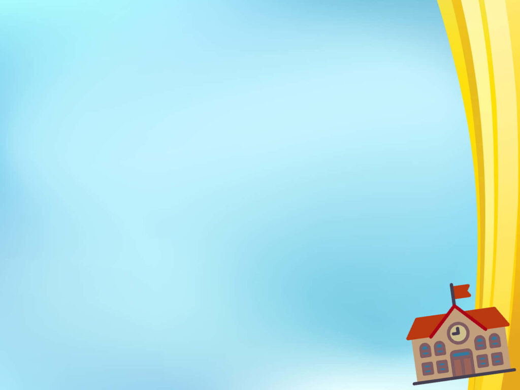 Cheerful Minimalist Wallpaper: Blue Background with School Icon