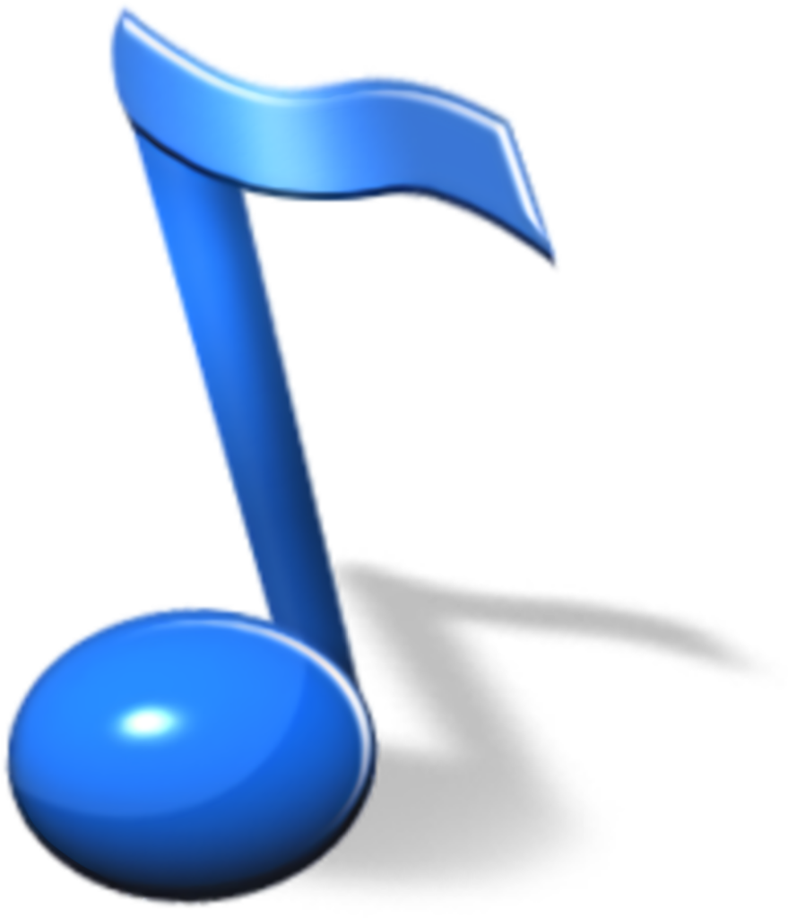 Vibrant Blue Music Note Wallpaper - 3D Graphic for Design Projects