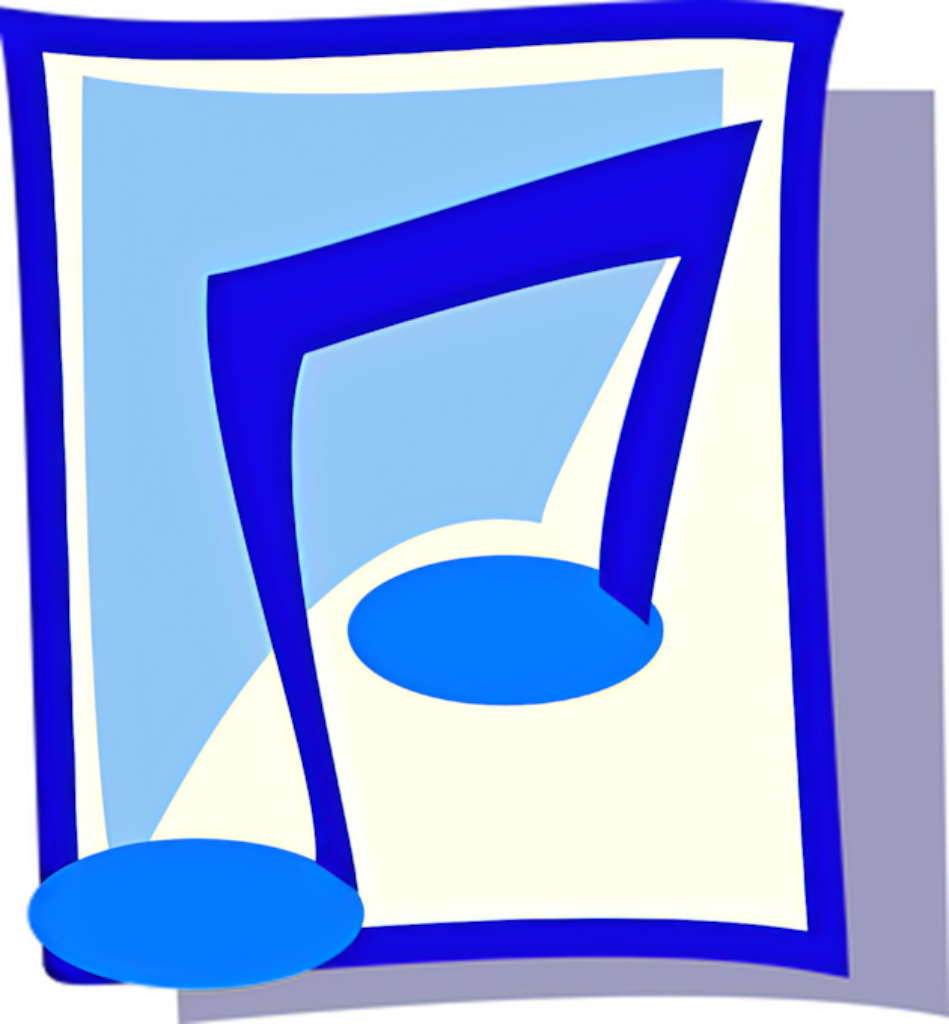 Vibrant Blue Musical Note Wallpaper | Modern Abstract Background