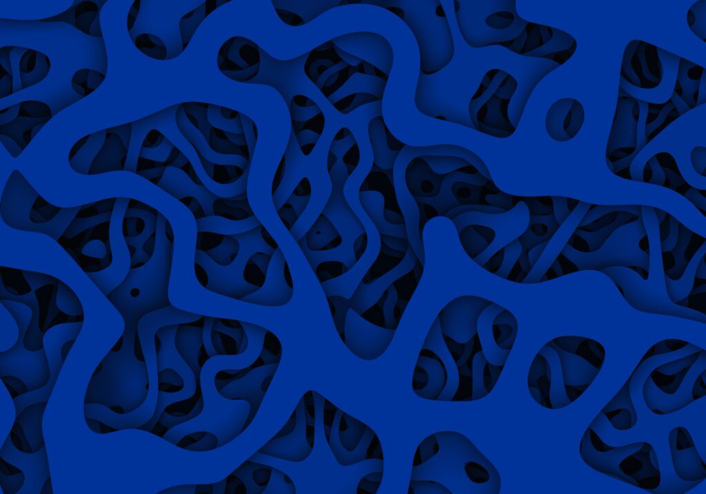 Vibrant Blue Paper Cut Design Wallpaper - Intricate Depth Background
