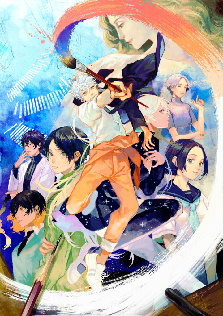 Vibrant Blue Period Wallpaper: Characters Embracing Art & Color
