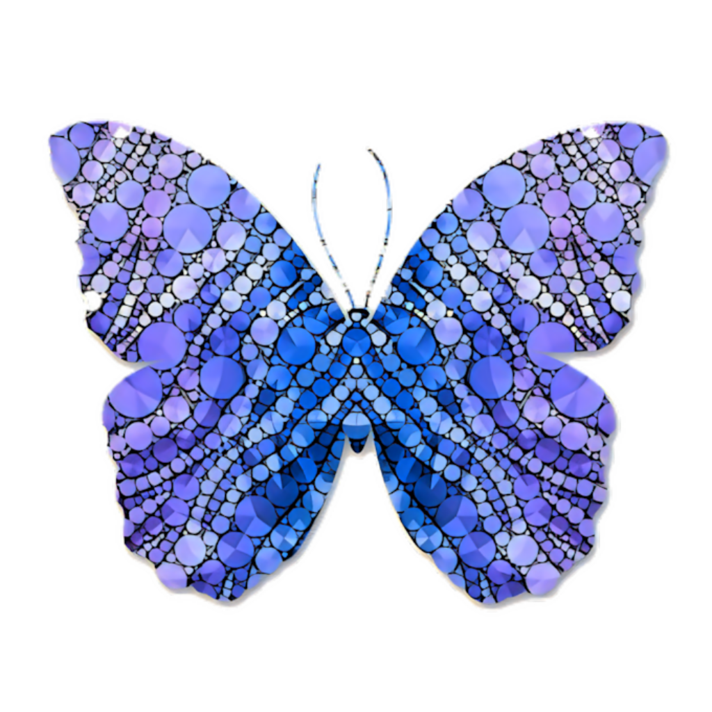 Vibrant Abstract Blue & Purple Butterfly Wallpaper Background