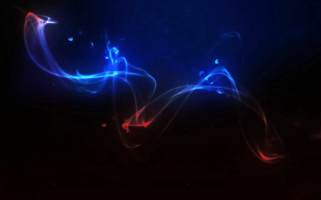 Dynamic Wavy Light Trails Wallpaper in Blue & Red – 1920x1200