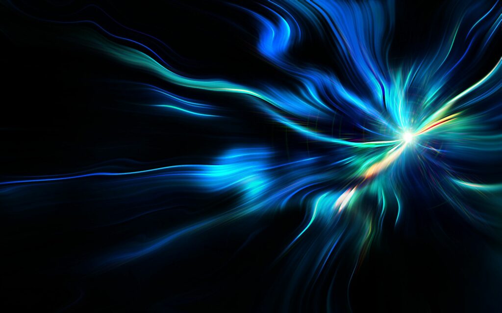 Vibrant Blue Teal Abstract Wallpaper - Dynamic Light Streaks Background