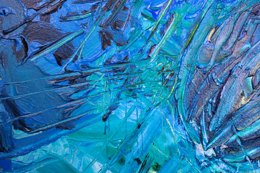 Vibrant Blue & Turquoise Abstract Wallpaper - Fluidity & Movement