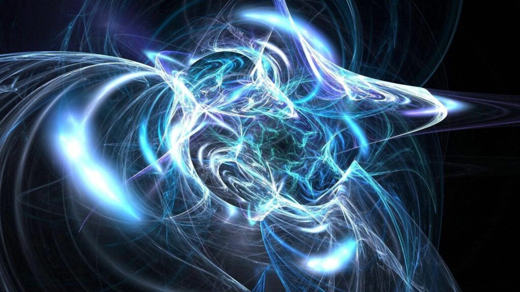 Vibrant Blue & White Abstract Wallpaper: Ethereal Digital Plexus