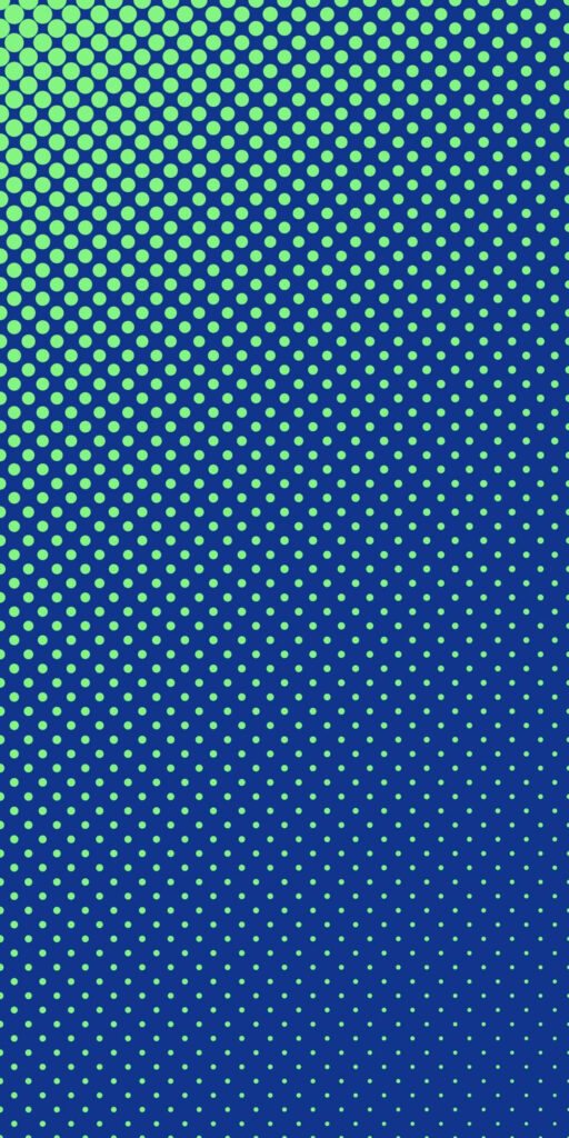 Vibrant Blue-Green Gradient Honeycomb Dot Wallpaper Background